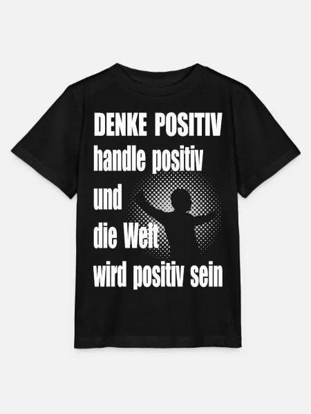 Positive Thinking Motivational Saying Man - Stanley/Stella MINI CREATOR Kids’ T-Shirt - black