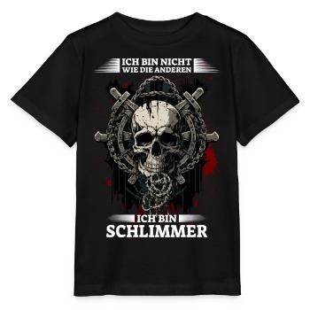 Ich bin nicht wie die anderen - Ich bin schlimmer - Stanley/Stella Kinder T-Shirt MINI CREATOR  - Schwarz - Vorne - Mikhail (115cm)