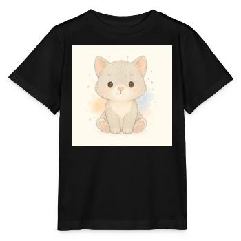 Kindermotiv_Kaetzchen - Stanley/Stella Kinder T-Shirt MINI CREATOR  - Schwarz - Vorne - Mikhail (115cm)