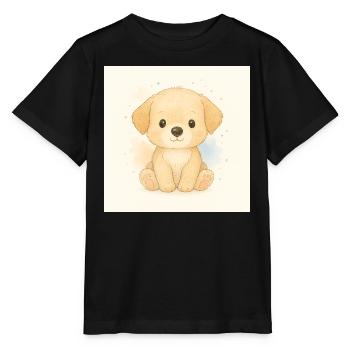 Kindermotiv_Welpen - Stanley/Stella Kinder T-Shirt MINI CREATOR  - Schwarz - Vorne - Mikhail (115cm)