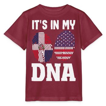 Drapeau de la République dominicaine Dom Rep Pride - T-shirt bio MINI CREATOR Stanley/Stella Enfant - bordeaux - Devant - Kain (125cm)