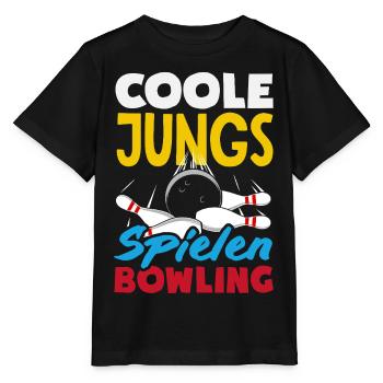 Coole Jungs Spielen Bowling - Stanley/Stella Kinder T-Shirt MINI CREATOR  - Schwarz - Vorne - Mikhail (115cm)