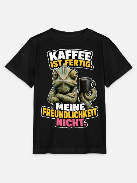 Kaffee Fertig, Freundlichkeit Nicht - Stanley/Stella Kinder T-Shirt MINI CREATOR - Schwarz