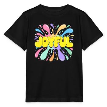 Joyful Burst Psychedelic Splash - T-shirt bio MINI CREATOR Stanley/Stella Enfant - noir - Devant - Mikhail (115cm)