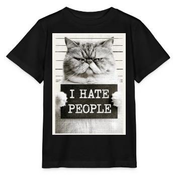 GrimmigerKater JE DÉTESTE LES GENS - T-shirt bio MINI CREATOR Stanley/Stella Enfant - noir - Devant - Mikhail (115cm)