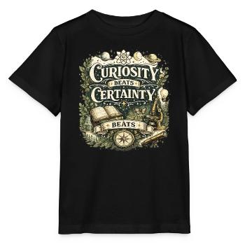 Neugier schlägt Gewissheit - Stanley/Stella Kinder T-Shirt MINI CREATOR  - Schwarz - Vorne - Mikhail (115cm)