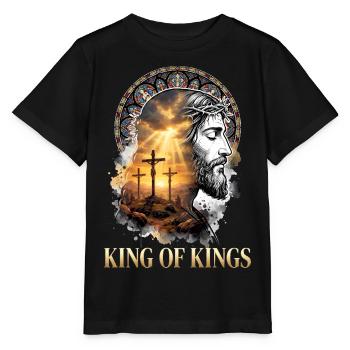 King Of Kings Cross Faith - Stanley/Stella Kinder T-Shirt MINI CREATOR  - Schwarz - Vorne - Mikhail (115cm)
