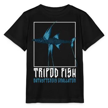 Tiefsee Monster - Dreiflossen-Büschelbarsch - Stanley/Stella Kinder T-Shirt MINI CREATOR  - Schwarz - Vorne - Mikhail (115cm)