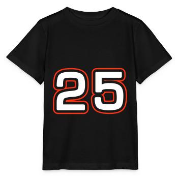 Symbole numérique 25 - T-shirt bio MINI CREATOR Stanley/Stella Enfant - noir - Devant - Mikhail (115cm)