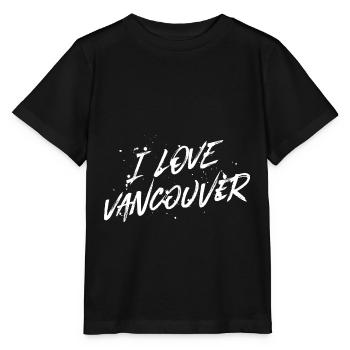 J’aime Vancouver - T-shirt bio MINI CREATOR Stanley/Stella Enfant - noir - Devant - Mikhail (115cm)