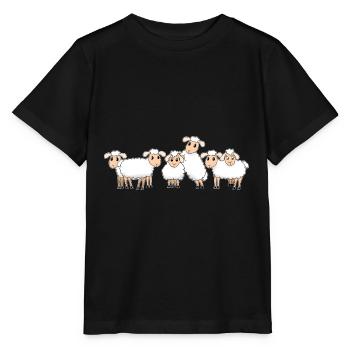 Agneau - T-shirt bio MINI CREATOR Stanley/Stella Enfant - noir - Devant - Mikhail (115cm)