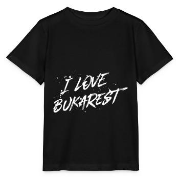 I Love Bukarest - Stanley/Stella Kinder T-Shirt MINI CREATOR  - Schwarz - Vorne - Mikhail (115cm)