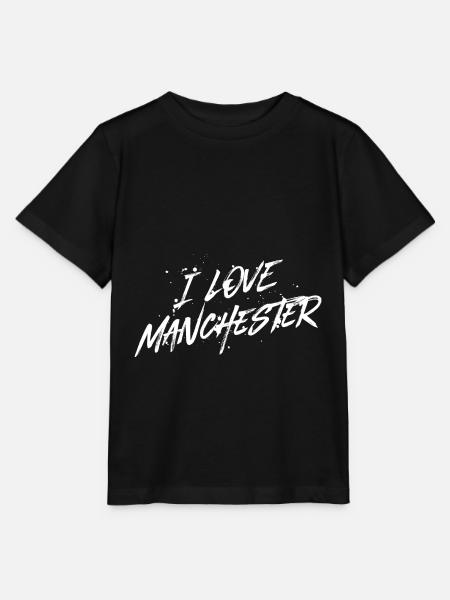 I Love Manchester - Stanley/Stella Kinder T-Shirt MINI CREATOR - Schwarz