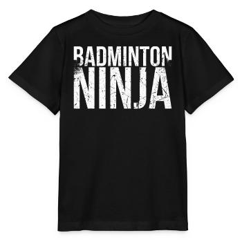 Badminton Ninja pour les joueurs de badminton ou - T-shirt bio MINI CREATOR Stanley/Stella Enfant - noir - Devant - Mikhail (115cm)
