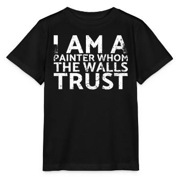 Je suis un peintre en qui les murs ont confiance - T-shirt bio MINI CREATOR Stanley/Stella Enfant - noir - Devant - Mikhail (115cm)