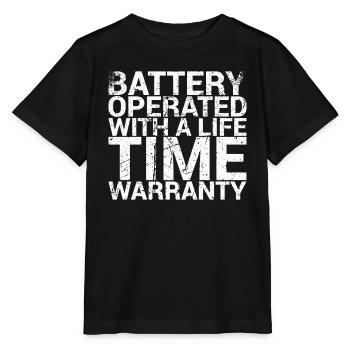 Batteriebetrieben Mit Lebenslanger Garantie Für - Stanley/Stella Kinder T-Shirt MINI CREATOR  - Schwarz - Vorne - Mikhail (115cm)