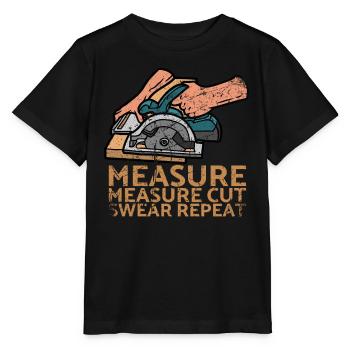 Mesure Mesure Coupe Jurer Répéter pour les charpentiers - T-shirt bio MINI CREATOR Stanley/Stella Enfant - noir - Devant - Mikhail (115cm)