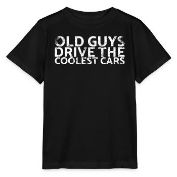 Old boys drive the coolest car for classic cars - Stanley/Stella MINI CREATOR Kids’ T-Shirt - black - Front - Mikhail (115cm)