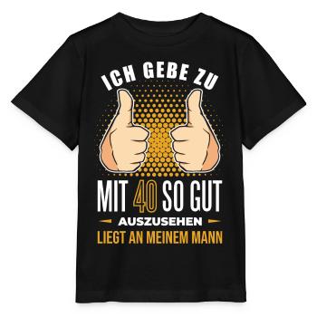 40 Geburtstag. 40 Jahre Geschenk 40. Geburtstag - Stanley/Stella Kinder T-Shirt MINI CREATOR  - Schwarz - Vorne - Mikhail (115cm)