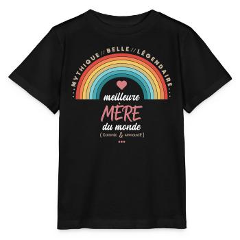 Meilleure mère du monde - T-shirt bio MINI CREATOR Stanley/Stella Enfant - noir - Devant - Mikhail (115cm)