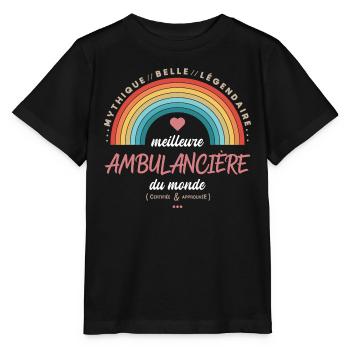 Meilleure ambulancière du monde - T-shirt bio MINI CREATOR Stanley/Stella Enfant - noir - Devant - Mikhail (115cm)
