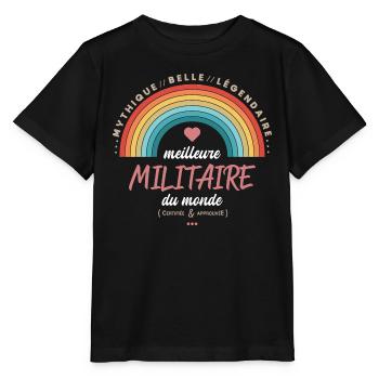 Meilleure militaire du monde - T-shirt bio MINI CREATOR Stanley/Stella Enfant - noir - Devant - Mikhail (115cm)