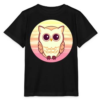 Owl Sunset Design - T-shirt bio MINI CREATOR Stanley/Stella Enfant - noir - Devant - Mikhail (115cm)