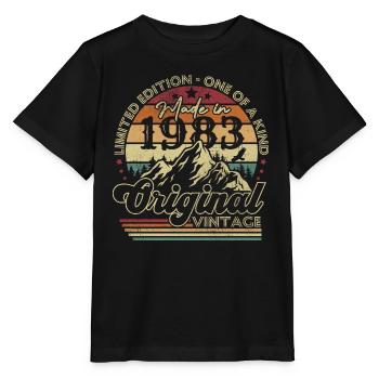 Original 1983 Vintage Retro Jubiläum 1983 - Stanley/Stella Kinder T-Shirt MINI CREATOR  - Schwarz - Vorne - Mikhail (115cm)