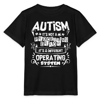 Chemise de sensibilisation à l'autisme - T-shirt bio MINI CREATOR Stanley/Stella Enfant - noir - Devant - Mikhail (115cm)