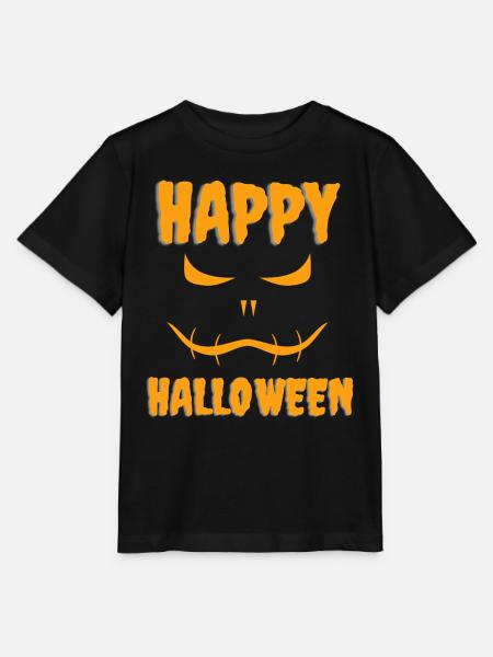 Happy Halloween Face - Stanley/Stella Kinder T-Shirt MINI CREATOR  - Schwarz