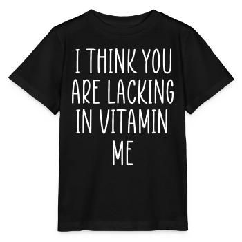 lacking in vitamin me - Stanley/Stella MINI CREATOR Kids’ T-Shirt - black - Front - Mikhail (115cm)