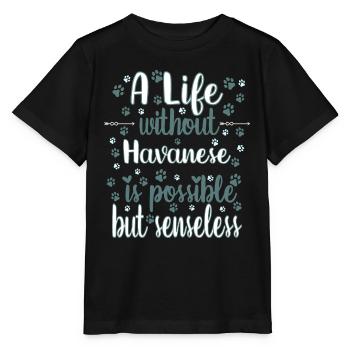 Hund Leben Liebe Hunderasse Havaneser - Stanley/Stella Kinder T-Shirt MINI CREATOR  - Schwarz - Vorne - Mikhail (115cm)