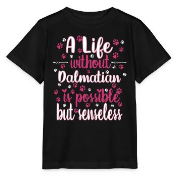 Hund Leben Liebe Hunderasse Dalmatiner - Stanley/Stella Kinder T-Shirt MINI CREATOR  - Schwarz - Vorne - Mikhail (115cm)