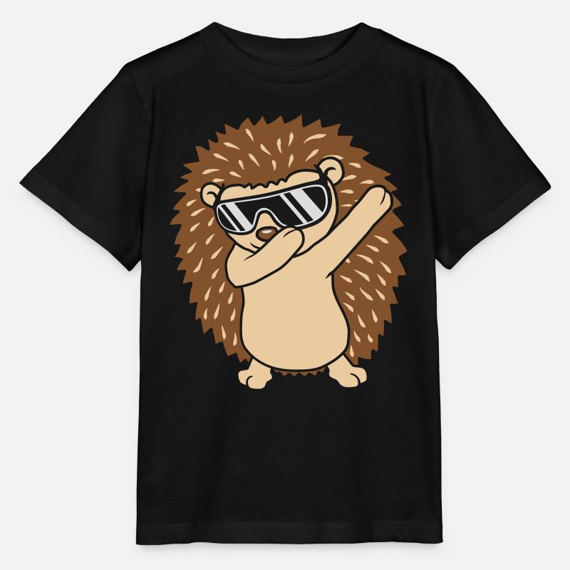 Cooler lustiger dabbing Igel - Stanley/Stella Kinder T-Shirt MINI CREATOR  - Schwarz