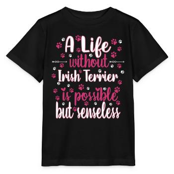 Leben Liebe Hunderasse Irish Terrier Hund - Stanley/Stella Kinder T-Shirt MINI CREATOR  - Schwarz - Vorne - Mikhail (115cm)