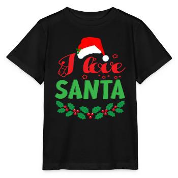 Noël J’aime le Père Noël - T-shirt bio MINI CREATOR Stanley/Stella Enfant - noir - Devant - Mikhail (115cm)