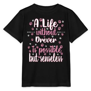 Hund Leben Liebe Hunderasse Drever - Stanley/Stella Kinder T-Shirt MINI CREATOR  - Schwarz - Vorne - Mikhail (115cm)