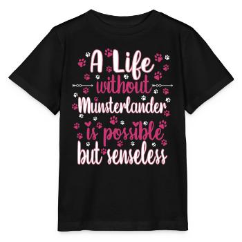 Hund Leben Liebe Hunderasse Münsterländer - Stanley/Stella Kinder T-Shirt MINI CREATOR  - Schwarz - Vorne - Mikhail (115cm)