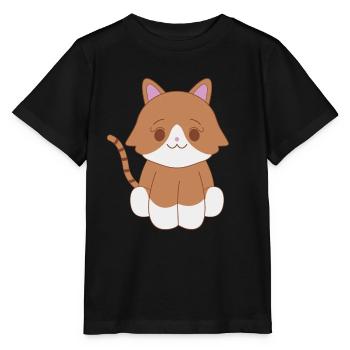 Brown tabby cat - Stanley/Stella MINI CREATOR Kids’ T-Shirt - black - Front - Mikhail (115cm)