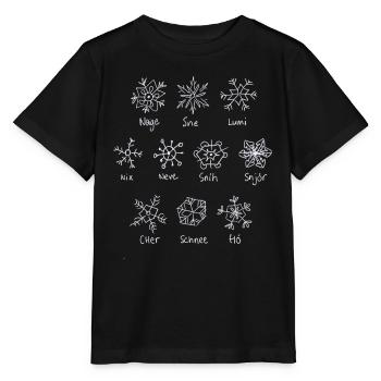Schnee - Stanley/Stella Kinder T-Shirt MINI CREATOR  - Schwarz - Vorne - Mikhail (115cm)