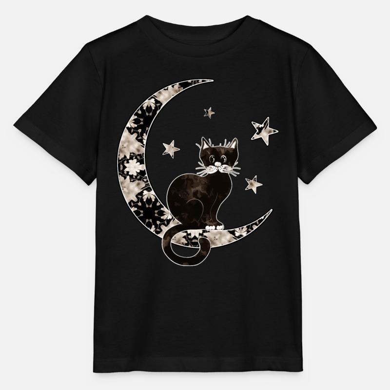 Katze - Stanley/Stella Kinder T-Shirt MINI CREATOR  - Schwarz