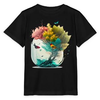 La forêt miniature - T-shirt bio MINI CREATOR Stanley/Stella Enfant - noir - Devant - Mikhail (115cm)