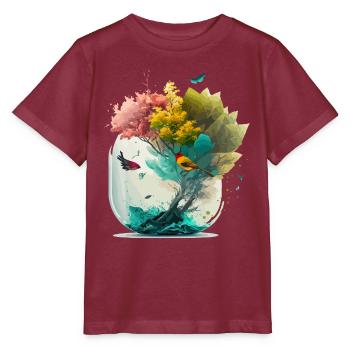 Der Miniaturwald - Stanley/Stella Kinder T-Shirt MINI CREATOR  - Burgunderrot - Vorne - Kain (125cm)