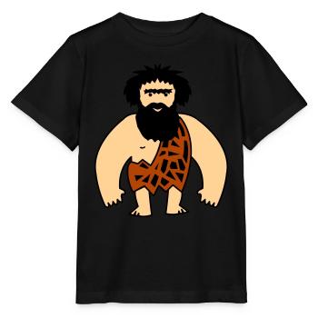Homme des cavernes - T-shirt bio MINI CREATOR Stanley/Stella Enfant - noir - Devant - Mikhail (115cm)