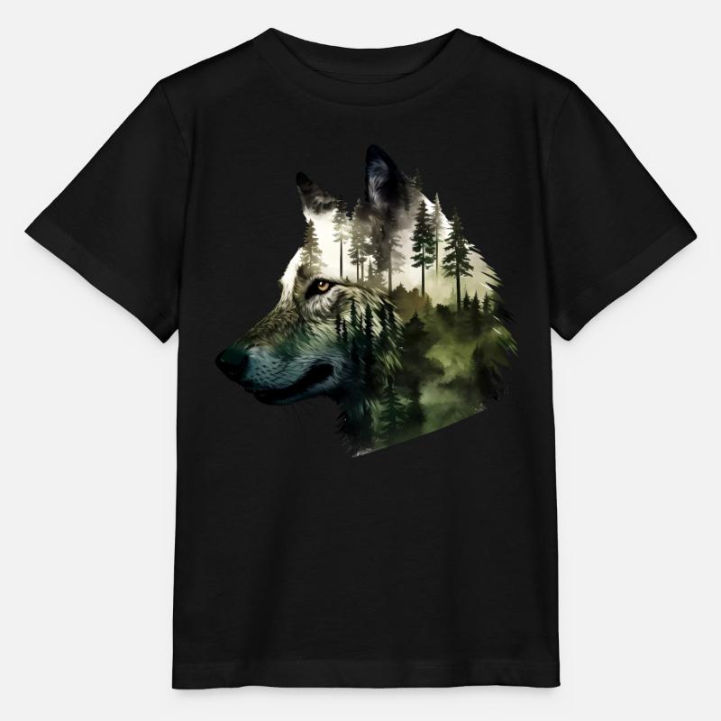 Loup - T-shirt bio MINI CREATOR Stanley/Stella Enfant - noir