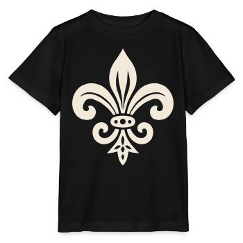 Simple Fleur de lis Design - T-shirt bio MINI CREATOR Stanley/Stella Enfant - noir - Devant - Mikhail (115cm)