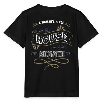 statement abort greg abbott barber hair girl women - Stanley/Stella Kinder T-Shirt MINI CREATOR  - Schwarz - Vorne - Mikhail (115cm)