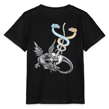Le caducée d'Hermès - T-shirt bio MINI CREATOR Stanley/Stella Enfant - noir - Devant - Mikhail (115cm)