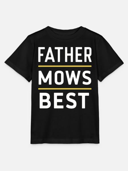 Father Mows Best - Stanley/Stella Kinder T-Shirt MINI CREATOR - Schwarz