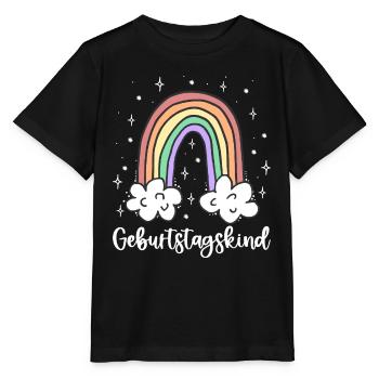 Geburtstagskind Regenbogen Geburtstag Party - Stanley/Stella Kinder T-Shirt MINI CREATOR  - Schwarz - Vorne - Mikhail (115cm)